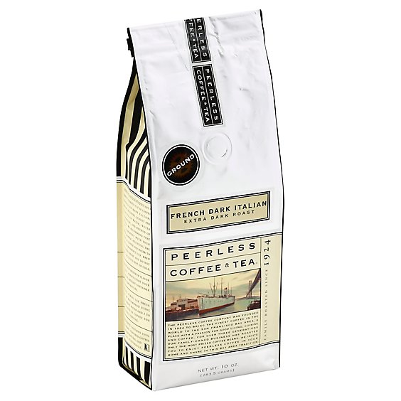 Peerless Coffee & Tea Coffee Ground Extra Dark Roast French Dark Italian - 10 Oz