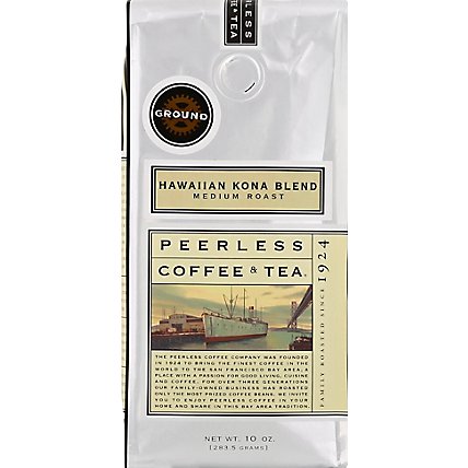 Peerless Coffee & Tea Coffee Ground Medium Roast Hawaiian Kona Blend - 10 Oz - Image 2