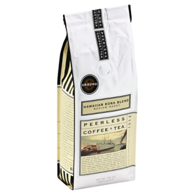 Peerless Coffee & Tea Coffee Ground Medium Roast Hawaiian Kona Blend - 10 Oz