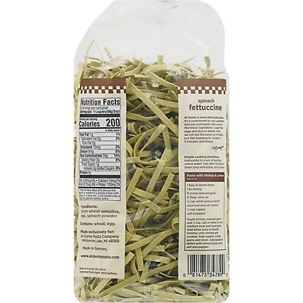 Al Dente Pasta Artisanal Fettuccine Noodles Spinach - 12 Oz - Image 6