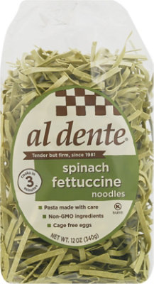 Al Dente Pasta Artisanal Fettuccine Noodles Spinach - 12 Oz - Image 2