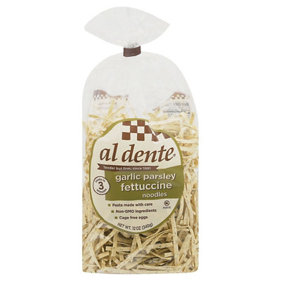 Al Dente Pasta Artisanal Fettuccine Noodles Garlic Parsley - 12 Oz - Image 4