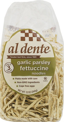 Al Dente Pasta Artisanal Fettuccine Noodles Garlic Parsley - 12 Oz - Image 2
