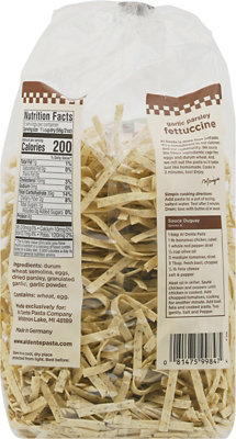 Al Dente Pasta Artisanal Fettuccine Noodles Garlic Parsley - 12 Oz - Image 5