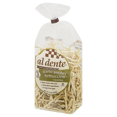 Al Dente Pasta Artisanal Fettuccine Noodles Garlic Parsley - 12 Oz - Image 3