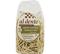 Al Dente Pasta Artisanal Fettuccine Noodles Garlic Parsley - 12 Oz
