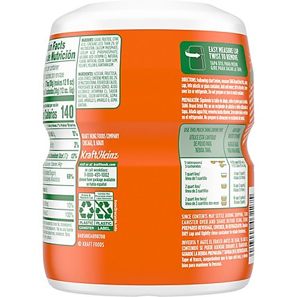 Tang Orange Naturally Flavored Powdered Soft Drink Mix Canister - 20 Oz - Image 7