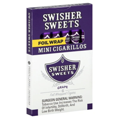 Swisher Sweets Cigarillos Mini Grape - 6 Count