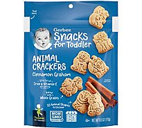 Gerber Cinnamon Graham Animal Crackers Snack Bag for Toddler - 6 Oz
