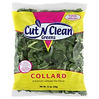 Cut N Clean Greens Collard Greens Prepacked - 12 Oz - Image 1