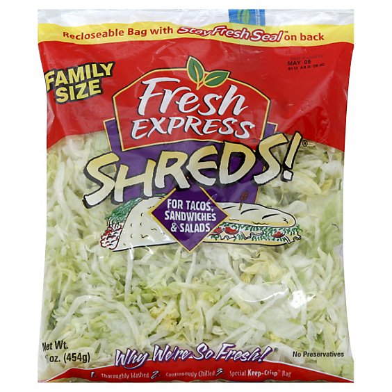 Fresh Express Salad Shreds Prepacked Family Size - 14 Oz