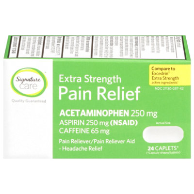 Signature Select/Care Extra Strength Pain Reliever Caps 250mg - 24 Count - Image 1