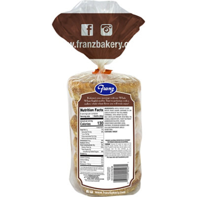 Franz English Muffins 100% Whole Wheat 6 Count - 14 Oz - Image 5