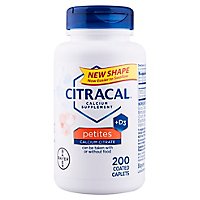 Citracal Calcium Supplement + D3 Calcium Citrate Petites Coated Caplets - 200 Count - Image 3