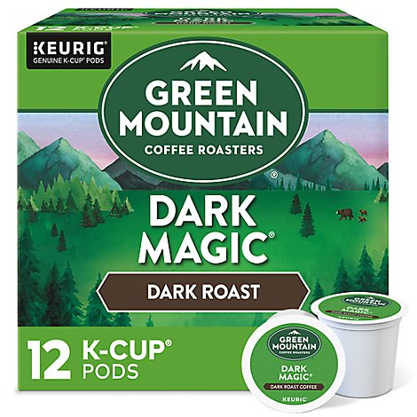 Green Mountain Coffee Roasters Coffee K Cup Pods Dark Roast Dark Magic - 12-0.4 Oz