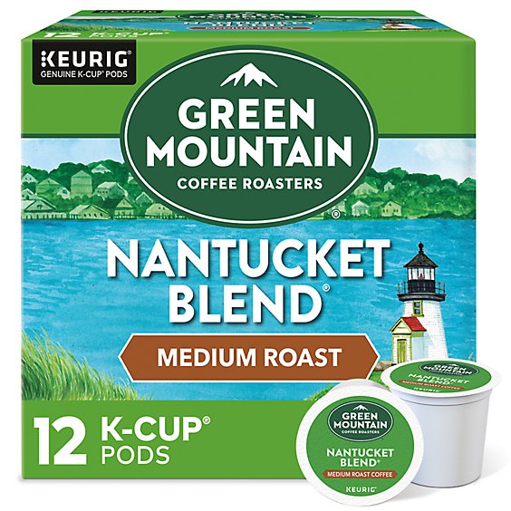 Green Mountain Coffee Roasters Coffee K Cup Pods Medium Roast Nantucket Blend - 12-0.33 Oz