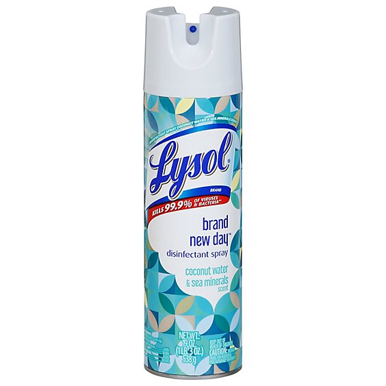 Lysol Disinfectant Spray Coconut Water and Sea Minerals Scent - 19 Fl. Oz.
