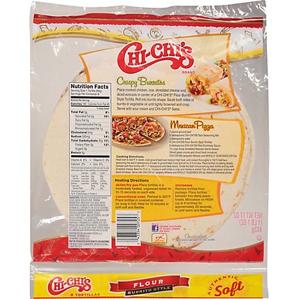 CHI-CHIS Tortillas Flour Burrito Style Bag 8 - 17 Oz -