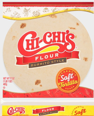 CHI-CHIS Tortillas Flour Burrito Style Bag 8 Count - 17 Oz - Image 2