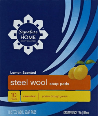 Signature SELECT Lemon Scented Steel Wool Soap Pads - 10 Count - Image 2