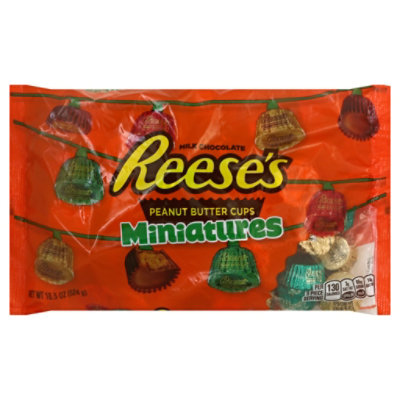 Reeses Peanut Butter Cups Milk Chocolate Miniatures - 18.5 Oz