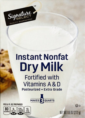 Signature SELECT Dry Milk Instant Nonfat With Vitamins A & D - 9.6 Oz - Image 2