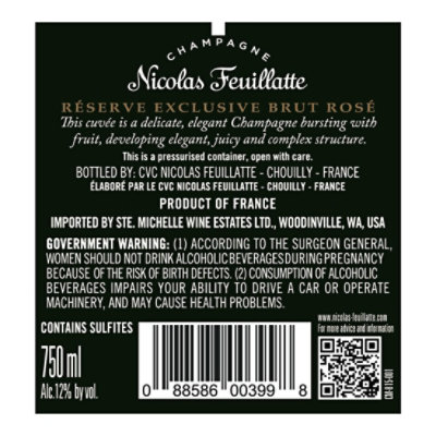 Nicolas Feuillatte Champagne Reserve Exclusive Rose - 750 Ml - Image 8