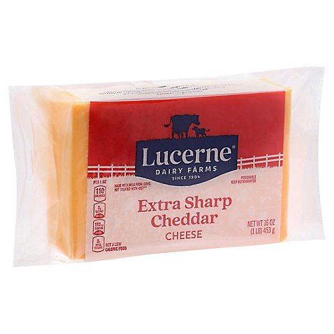  Lucerne Cheese Natural Extra Sharp Cheddar - 16 Oz 