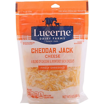 Lucerne Cheese Finely Shredded Cheddar Jack - 8 Oz - Image 2