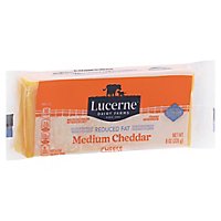Lucerne Cheese Natural Medium Cheddar Reduced Fat 2% - 8 Oz - Image 1