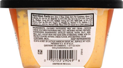 President Pub Cheese Spreadable Cheese Cheddar & Horsedish - 8 Oz - Image 3