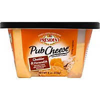 President Pub Cheese Spreadable Cheese Cheddar & Horsedish - 8 Oz - Image 2