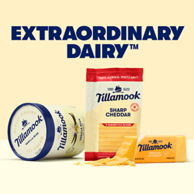 Tillamook Sharp Cheddar Cheese Farmstyle Slices 9 Count - 8 Oz - Image 3