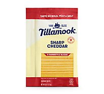 Tillamook Farmstyle Thick Cut Sharp Cheddar Cheese Slices 8 Count - 8 Oz