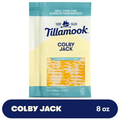 Tillamook Farmstyle Colby Jack Slices Cheese 9 Count - 8 Oz - Image 1