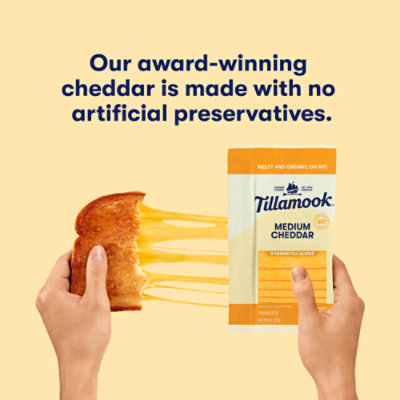 Tillamook Farmstyle Medium Cheddar Thick Cut Slices Cheese 9 Count - 8 Oz - Image 5