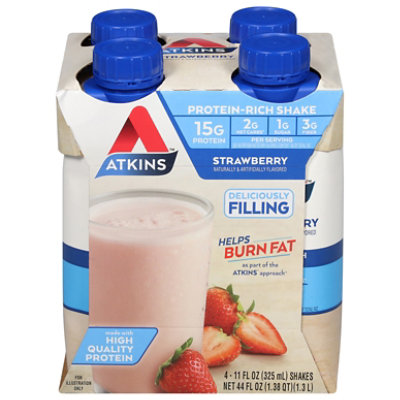 Atkins Shake Strawberry - 4-11 Fl. Oz. - Image 3