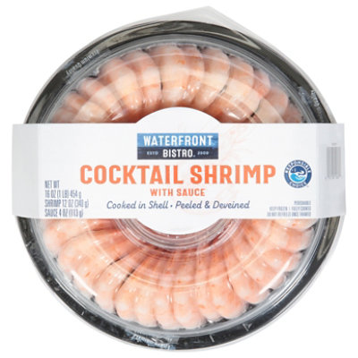 waterfront BISTRO Cooked Shrimp with Cocktail Sauce - 16 Oz - Image 1