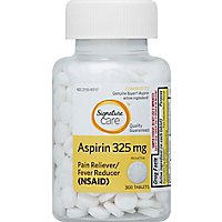 Signature Care Aspirin Pain Reliever Fever Reducer 325mg NSAID Tablet - 300 Count - Image 2