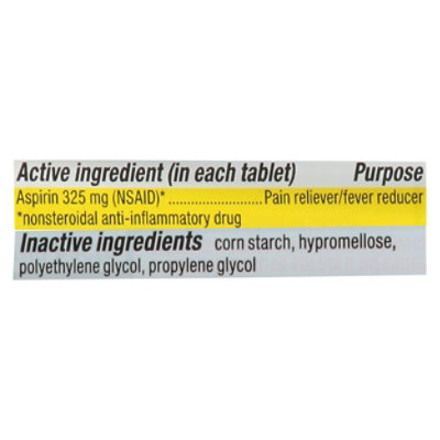 Signature Select/Care Aspirin Pain Reliever Fever Reducer 325mg NSAID Tablet - 300 Count - Image 3