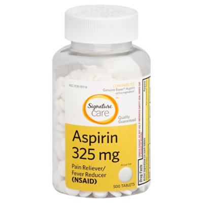 Signature Select/Care Aspirin Pain Reliever Fever Reducer 325mg NSAID