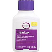 Signature Care ClearLax Powder For Solution Polyethylene Glycol 3350 Osmotic Laxative - 8.3 Oz - Image 2