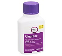 Signature Care ClearLax Powder For Solution Polyethylene Glycol 3350 Osmotic Laxative - 8.3 Oz