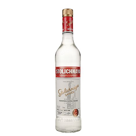 STOLICHNAYA Vodka 80 Proof - 750 Ml