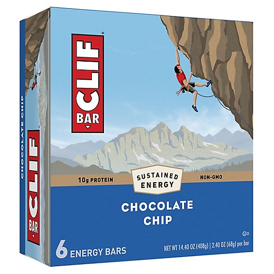 CLIF Bar Chocolate Chip Energy Bars - 6 Count