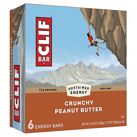 CLIF Energy Bar Crunchy Peanut Butter - 6-2.4 Oz