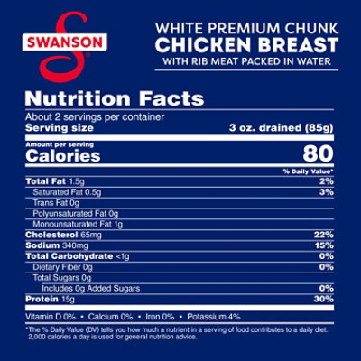 Swanson White Premium Chunk Canned Chicken Breast in Water - 12.5 Oz - Image 4