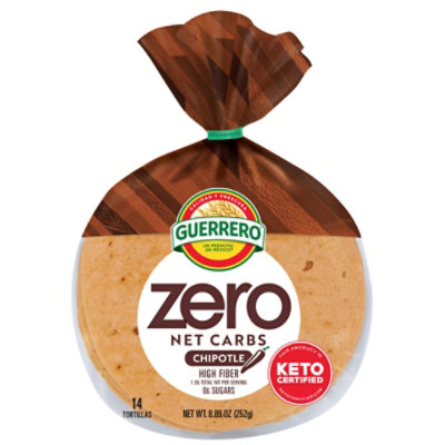 Guerrero Zero Net Carbs Chipotle Tortillas Street Taco Size - 14