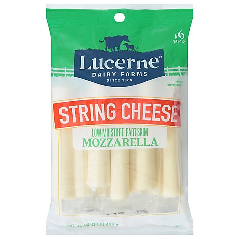Lucerne Cheese String Mozzarella Low Moisture Part Skim - 16-1 Oz