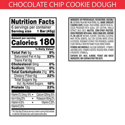 Kelloggs Special K Chocolatey Chip Cookie Dough Meal Replacement 6 Count - 9.5 Oz - Image 4